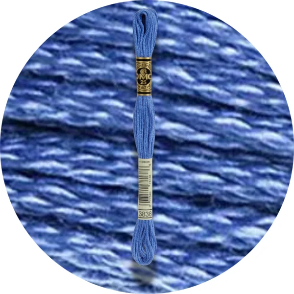 DMC Mouliné Spécial 25 Broderigarn, Ensfarvet, Blå/Lilla nuancer